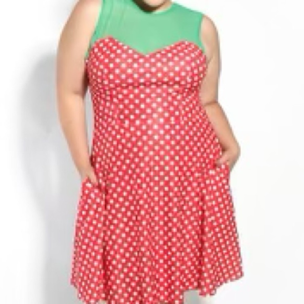 Domino Dollhouse Strawberry Dress 3X